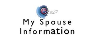 eP2P Application Tutorial - e - Data - My Spouse Information