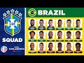 BRAZIL OFFICIAL 26 MAN SQUAD COPA AMERICA 2024 | BRAZIL SQUAD DEPTH FOR COPA AMERICA 2024