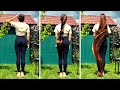 This lady showing off her lengthy hair