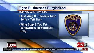 Bakersfield Police Department arrests suspects responsible for eight business burglaries