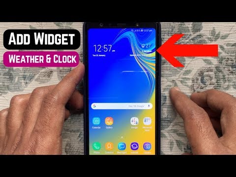 How to add a widget (weather and clock) to the home screen – Samsung Galaxy A7 (2018)