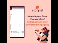 How to choose language in storytel app