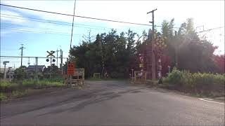 【踏切】 JR成田線　変な音の踏切 (Railroad crossing in Japan)