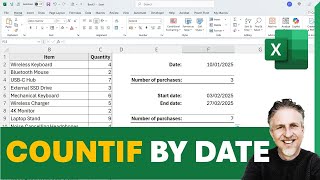 COUNTIF By Date in Excel | COUNTIF Date Range - Multiple Criteria
