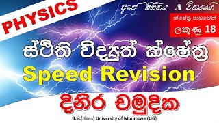 ස්ථිති විද්‍යුත් ක්ෂේත්‍ර සාරාංශය (Sthithi viduth Kshethra) | 2023 Speed Revision | Dinira Chamudika