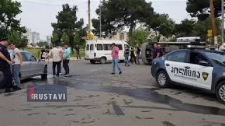 ავარია - ერთმანეთს მიკროავტობუსი და მსუბუქი ავტომობილი დაეჯახა