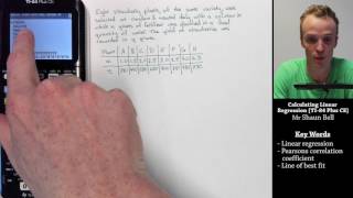 Bivariate Statistics: Calculating Linear Regression {TI 84 Plus CE}