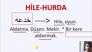 Hile-Hurda | Kelime Çözümlemeleri