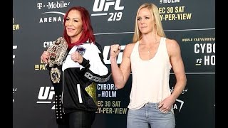 UFC 219 Media Day Staredowns Cris Cyborg vs Holly Holm l UFC 219