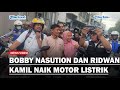 Begini Moment Wali Kota Bobby Nasution dan Ridwan Kamil Keliling Kota Medan Naik Motor Listrik