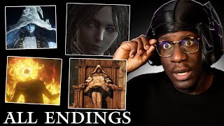 Soulsborne NOOB Reacts to ALL ELDEN RING ENDINGS