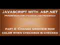 Change gridview row color when checkbox is checked