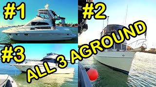 Three Big Groundings in One Week! | Grounding 45ft Sealine + 42ft Grand Banks + 39ft SeaRay