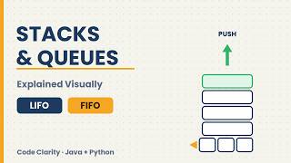 Stacks & Queues Explained Visually | LIFO, FIFO, Deques & How They Really Work (Java + Python)