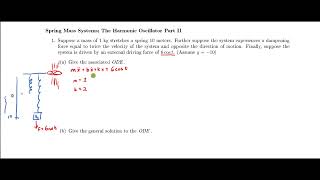 Spring Example with Forcing Function : Part 1 (Set-Up)