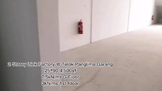 Brand New 2 Storey Link Factory @ Telok Panglima Garang