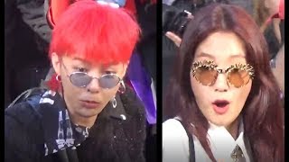 Reaction when G-DRAGON GD \u0026 Park Shin Hye meets chosaeho / Jo Se-ho @ Paris 3 october 2017