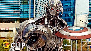 Captain America vs Ultron - Seoul Fight (Part 1) |  Avengers Age of Ultron (2015) Movie Clip HD 4K