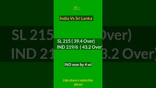 India vs Sri Lanka Match highlights 2nd ODI