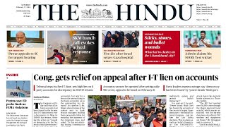 17 February 2024 - The Hindu Newspaper Today | The Hindu Editorial Analysis | Current affairs Today