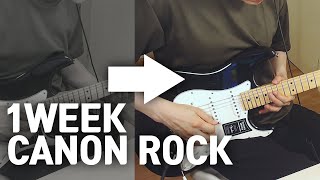 1 WEEK of Electric Guitar Progress | CANON ROCK - Hospital Playlist COVER