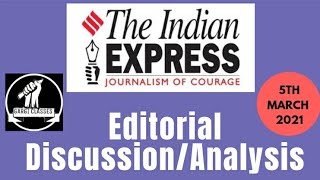 5th March 2021 | Gargi Classes Indian Express Editorial Analysis/Discussion