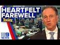 Health Minister Greg Hunt’s heartfelt reason for retirement in politics | 9 News Australia