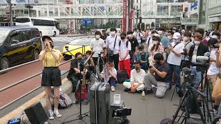 パクユナ「ハート」2022.06.26　新宿駅南口ストリートライブ　三重県から来たハタチのシンガーソングライター　あいみょんcover【わんぱく急増中！優しくて癒される天使の声に注目】