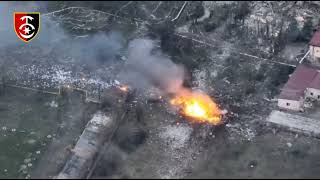 Ukraine war footage 427, Three Ukrainian brigades blow up Russian munition warehouses near Bakhmut,