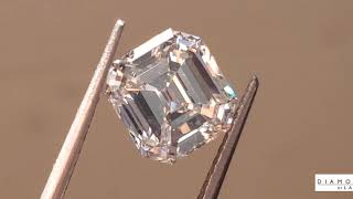 2.04ct Asscher Diamond Med Blue R2441