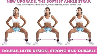 Ankle Resistance Bands with Cuffs, Ankle Bands for Working Out, Ankle Resistance Band for Leg