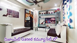 Beautiful \u0026 Fully furnished 2bhk spacious Flat for sale in Nizampet Gated community Hyderabad