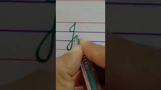 How to write in 4-line English notebook..write cursive letter 'J' capital and small