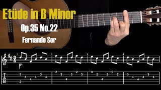 Etüde - Fernando Sor. Guitar Tutorial + TAB