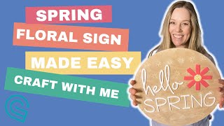 Spring Welcome Sign Beginner Laser Tutorial - Thunder Laser Nova 24 - Indoor Craft Room Friendly