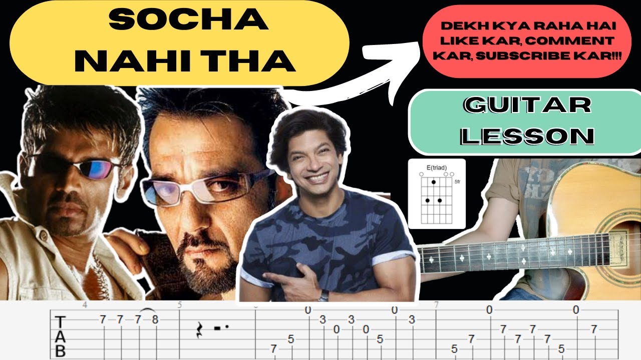 Socha Nahi Tha Kaante Guitar Lesson Amitabh Bacchan Shaan