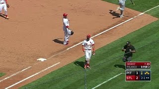 PIT@STL: Carpenter makes diving stop, slides to first