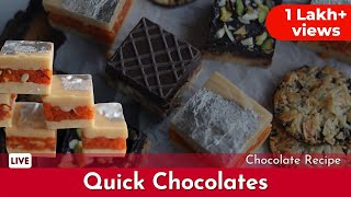 Quick Festive Chocolate Workshop  |How To Make Unique Bars | Barfi | Cookies |Chocolate Mithai