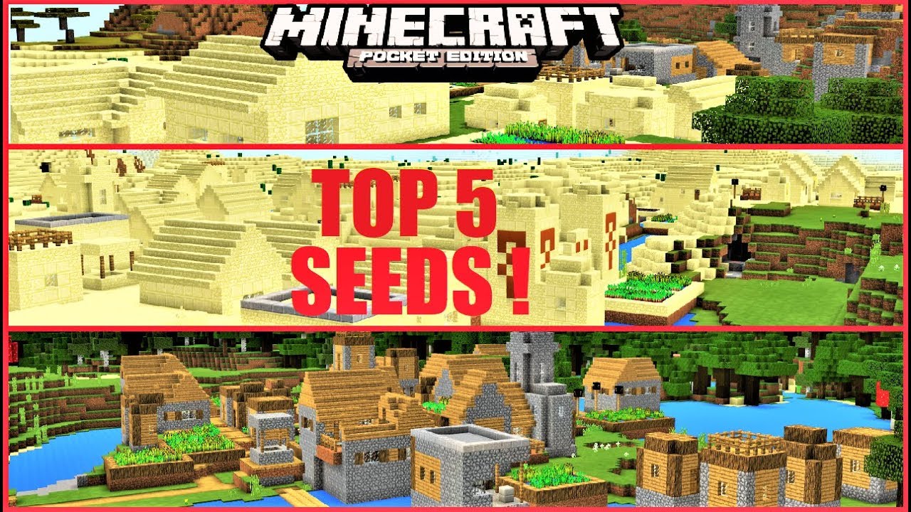 TOP 5 BEST SEEDS For Minecraft Pokcet Edition 2018 ! STRONGHOLD, HUGE ...