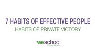 7 Habits of Effective People | Habits of Private Victory | Welingkar's WE School