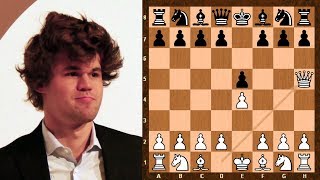 Magnus Carlsen plays an outrageous but not entirely terrible chess opening very early on Move two!