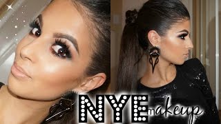 New Years Eve Makeup & Hair Tutorial | Sparkle Bombshell