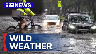 Sydney hit with unrelenting weekend rain | 9 News Australia