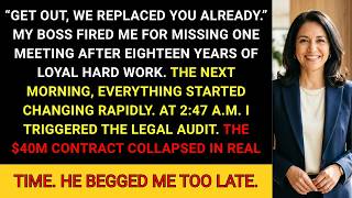 My Boss Fired Me for Missing One Meeting — So I Triggered a $40M Contract Audit