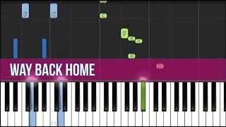 SHAUN - Way Back Home (EASY Piano Tutorial)