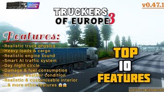 🚚Truckers Of Europe 3 | Top 10 features in truckers of europe 3 👍