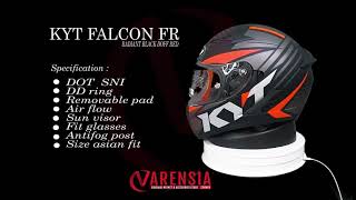 Helm KYT Falcon FR Radiant black doff red