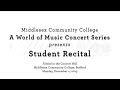 MCC A World of Music Concert Series: Student Recital Dec. 4, 2023