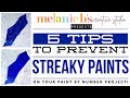 5 Tips for Fixing Streaky Paints for Paint by Numbers PBN | Transparent Translucent Tutorial | Mel B