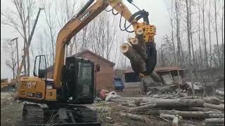 How to operate rotating log grapple YANTAI JIANGTU